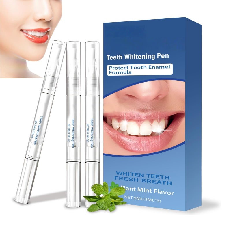 3PCS Teeth Whitening Pen with Whitening Gel & Gum Repair Gel,Receding Gum Treatment & Teeth Re-Pair Ge-l,G-um Protect Repair for Tee-th White-ning Essence,Tooth and Gu-m Repair Treatment G-el
